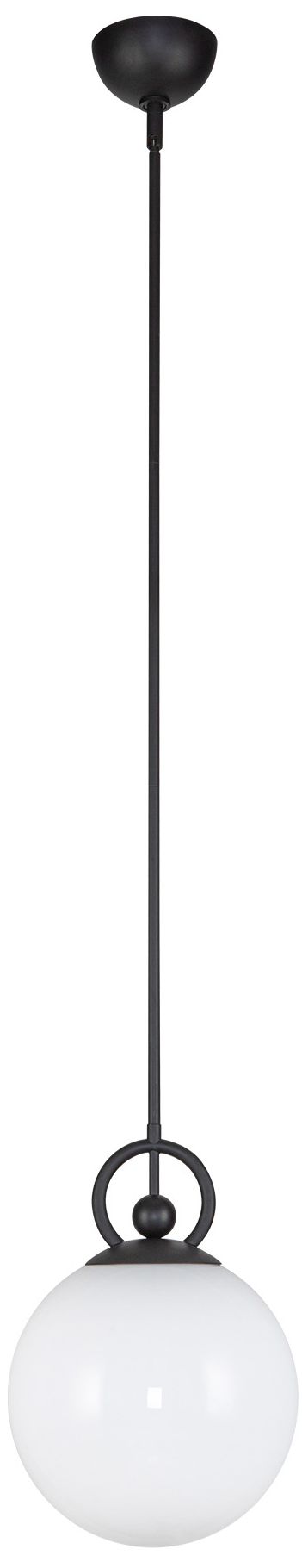 Image 2 Alora Mood Fiore E26 10-in Matte Black/Glossy Opal Glass Pendant more views