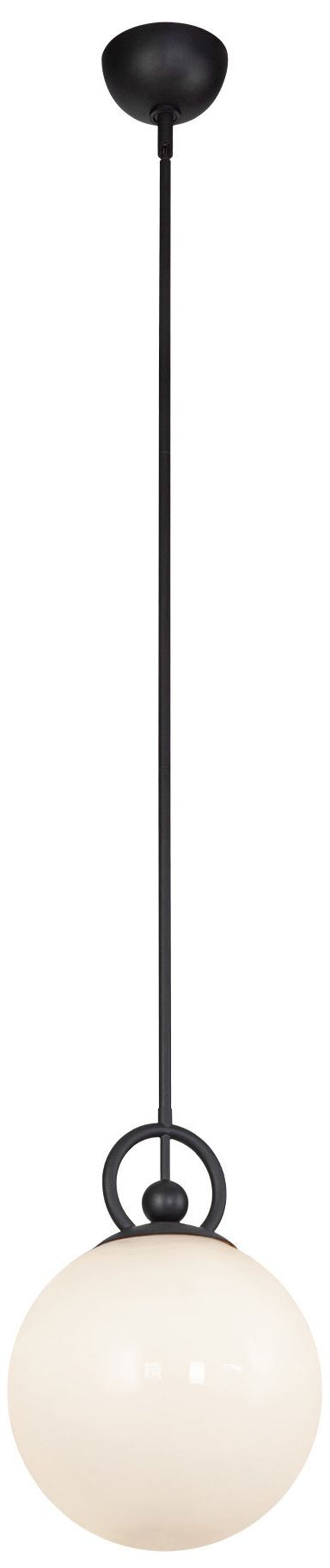 Image 3 Alora Mood Fiore E26 10-in Matte Black/Glossy Opal Glass Pendant more views