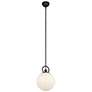 3_Alora Mood Fiore E26 10-in Matte Black/Glossy Opal Glass Pendant more views