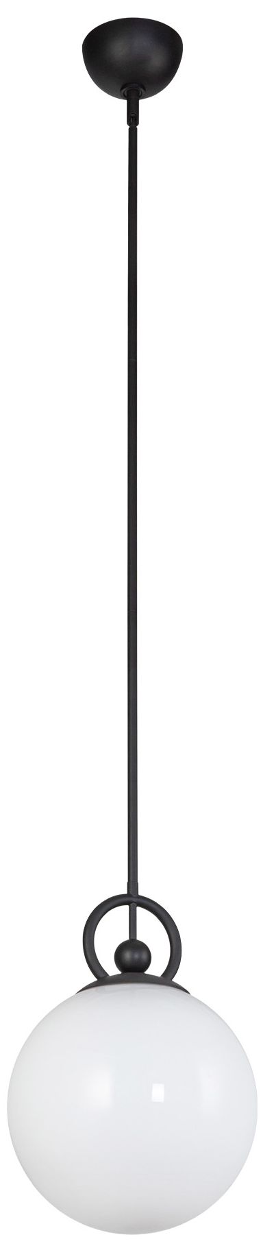 Image 4 Alora Mood Fiore E26 10-in Matte Black/Glossy Opal Glass Pendant more views