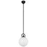 4_Alora Mood Fiore E26 10-in Matte Black/Glossy Opal Glass Pendant more views