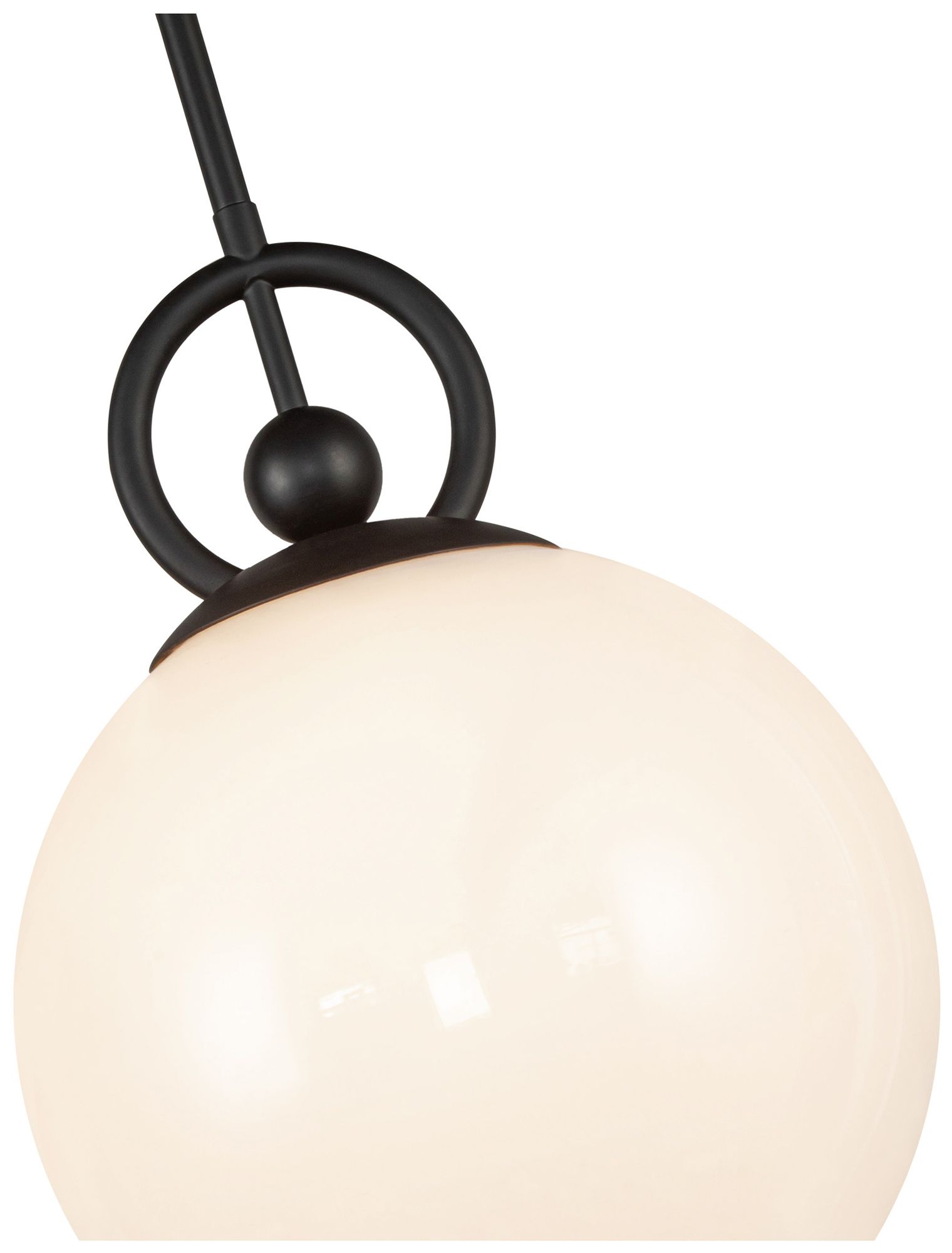 Image 5 Alora Mood Fiore E26 10-in Matte Black/Glossy Opal Glass Pendant more views