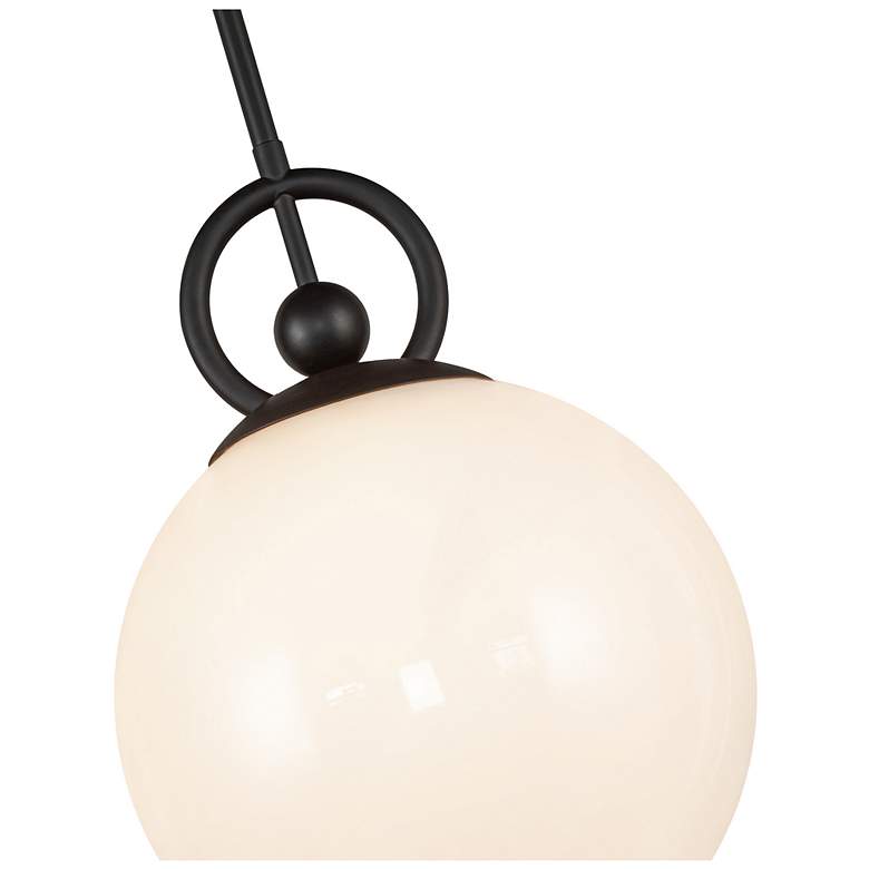 Image 5 Alora Mood Fiore E26 10-in Matte Black/Glossy Opal Glass Pendant more views