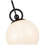 5_Alora Mood Fiore E26 10-in Matte Black/Glossy Opal Glass Pendant more views