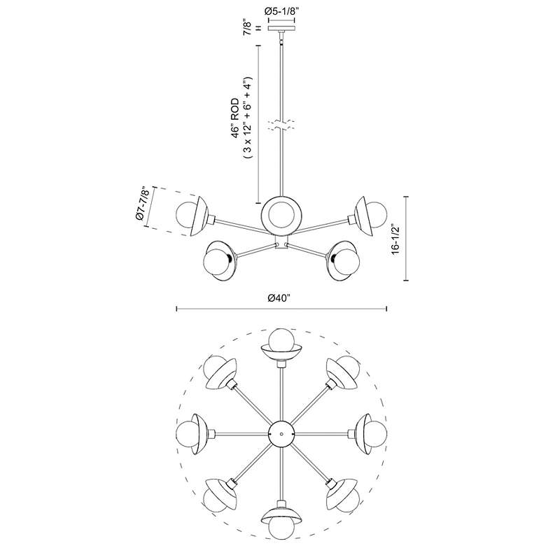 Image 3 Alora Mood Francesca E26 40-in Clear Glass/Matte Black 8 Lights Chandeliers more views