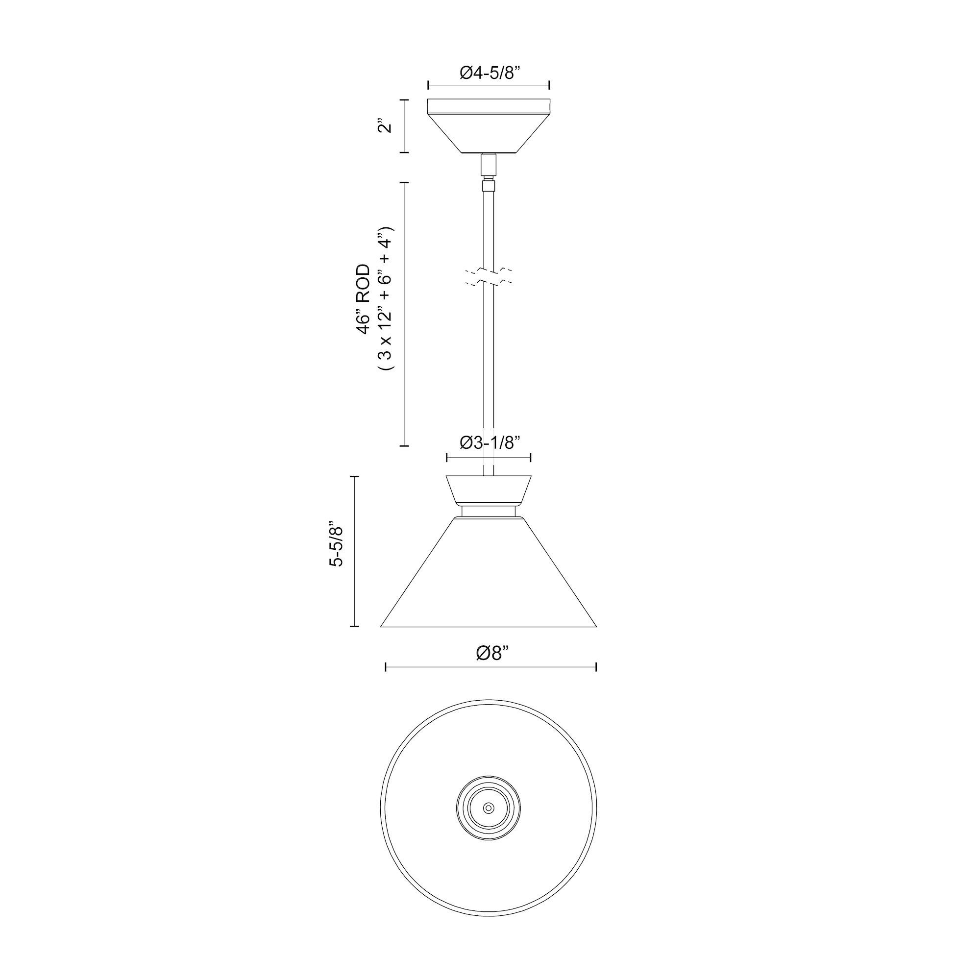 Image 6 Alora Mood Halston E12 8-in Brushed Gold/Glossy Opal Glass Pendant more views