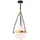 Alora Mood Harmony E26 14-in Brushed Gold/Glossy Opal Glass Pendant