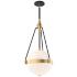 Alora Mood Harmony E26 14-in Brushed Gold/Glossy Opal Glass Pendant