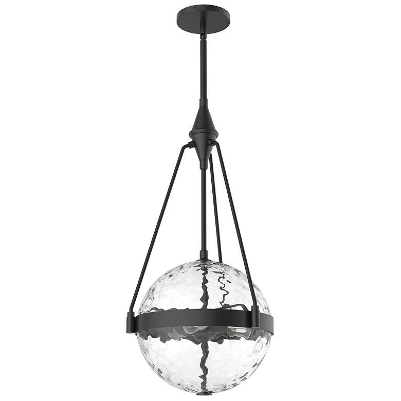 Image 1 Alora Mood Harmony E26 14-in Matte Black/Clear Water Glass Pendant
