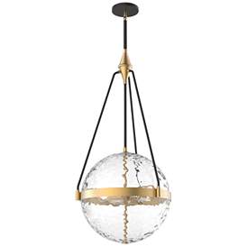 Image1 of Alora Mood Harmony E26 18-in Brushed Gold/ Clear Water Glass Pendant