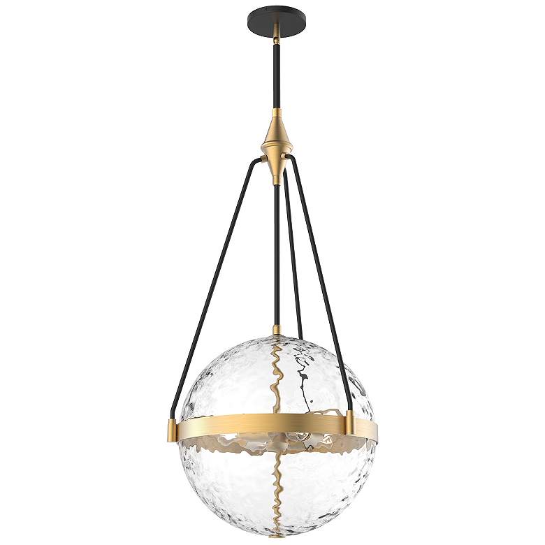 Image 1 Alora Mood Harmony E26 18-in Brushed Gold/ Clear Water Glass Pendant