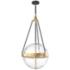 Alora Mood Harmony E26 18-in Brushed Gold/ Clear Water Glass Pendant