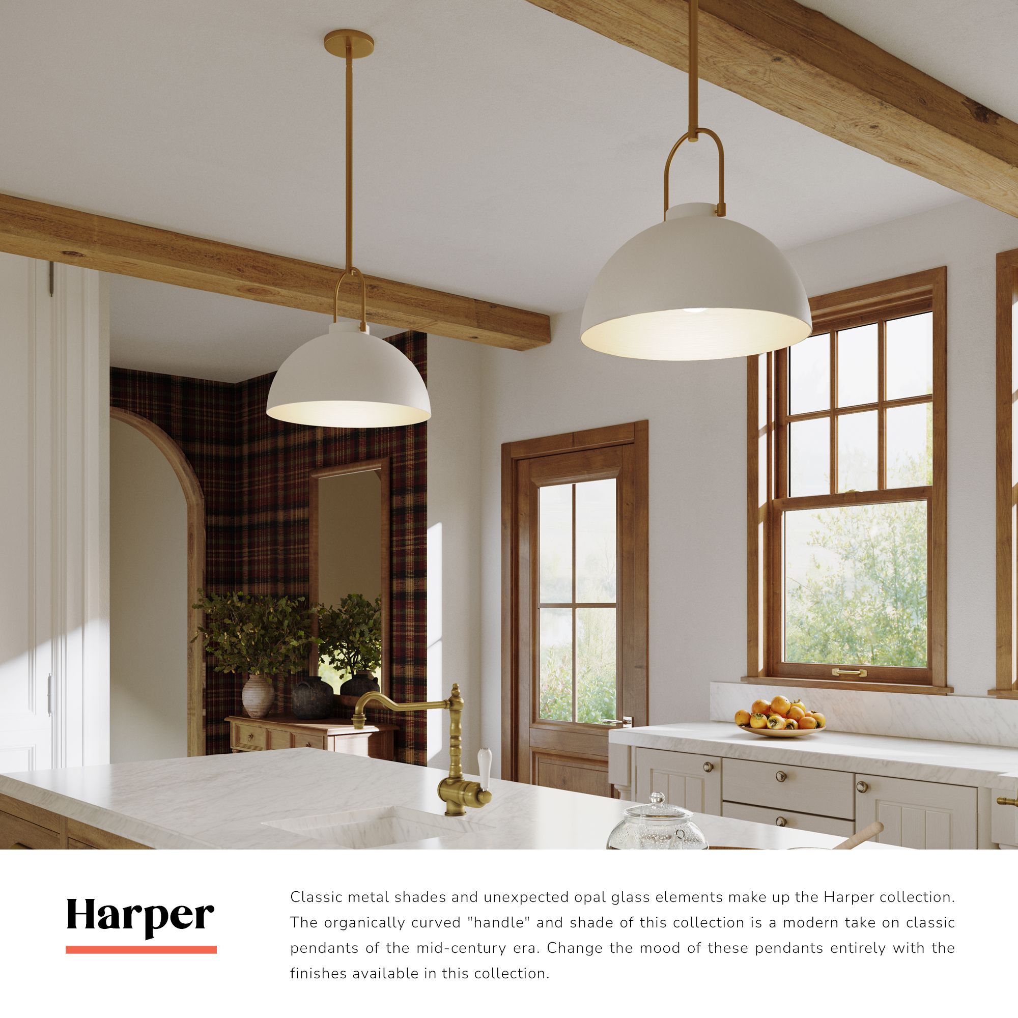 Image 7 Alora Mood Harper E26 16-in Aged Gold Pendant more views