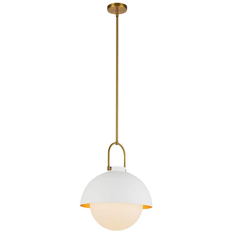 Image 2 Alora Mood Harper E26 16-in White/Opal Glass Pendant more views