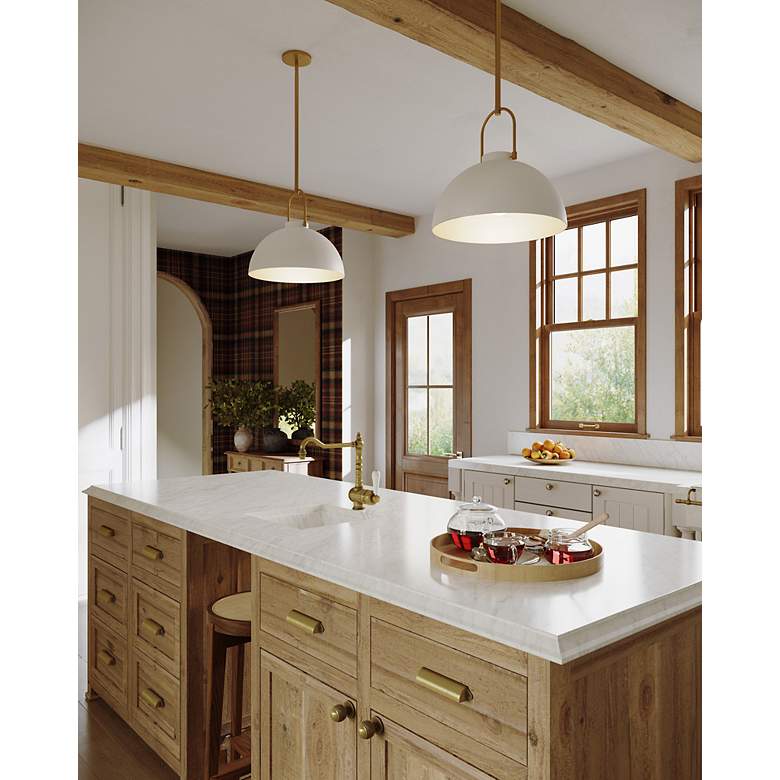 Image 2 Alora Mood Harper E26 16-in White Pendant more views