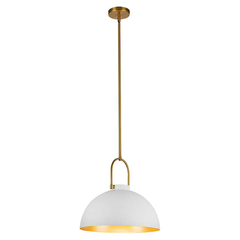 Image 3 Alora Mood Harper E26 16-in White Pendant more views
