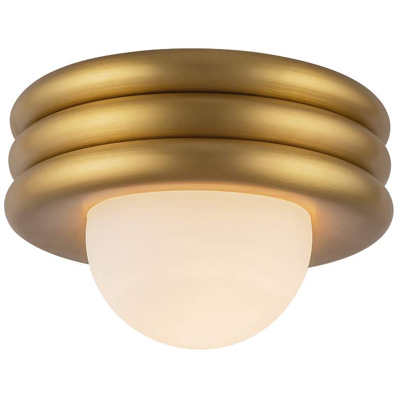 Image 1 Alora Mood Harvey E26 12-in Brushed Gold Semi-Flush Mount