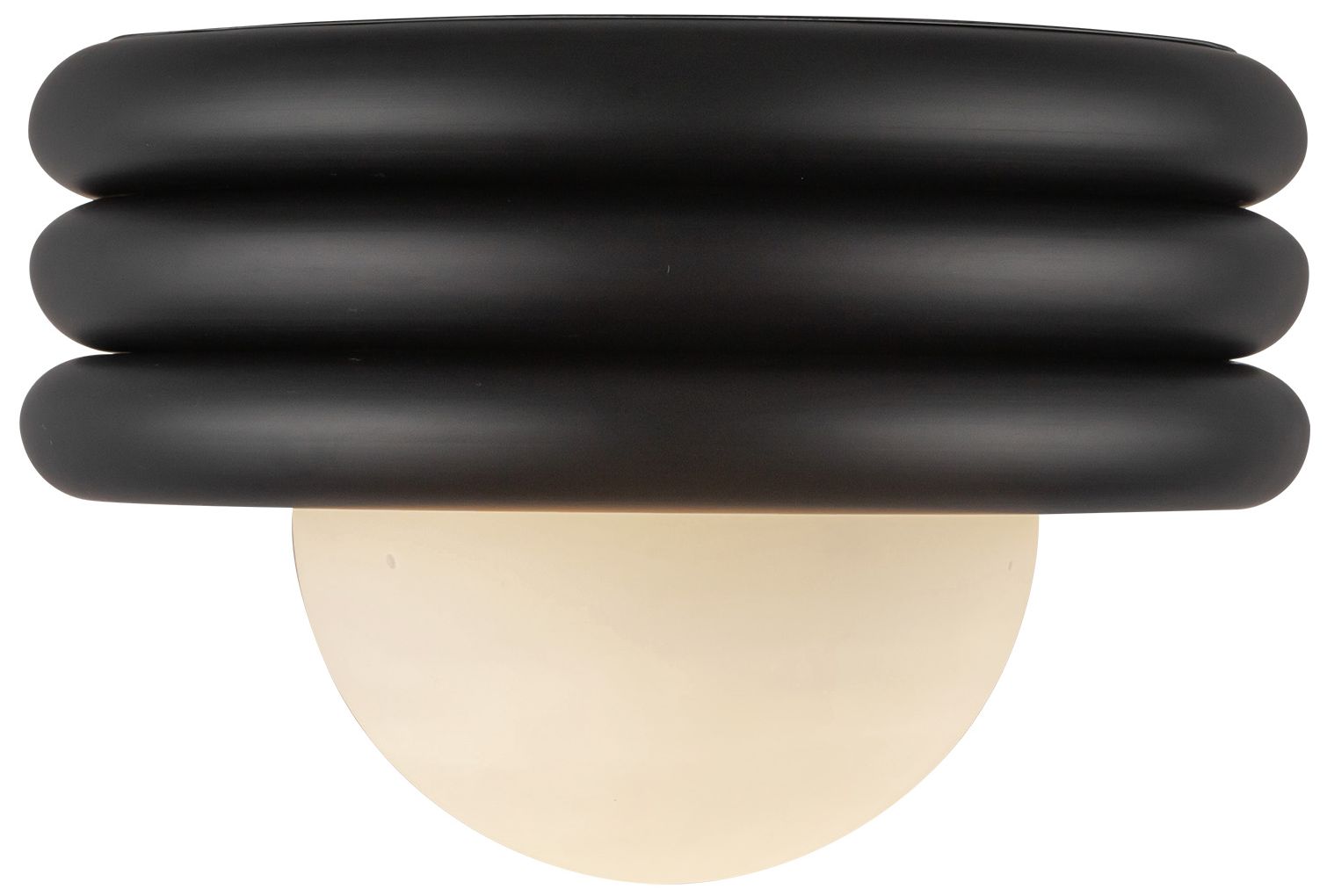 Image 2 Alora Mood Harvey E26 12-in Matte Black Semi-Flush Mount more views