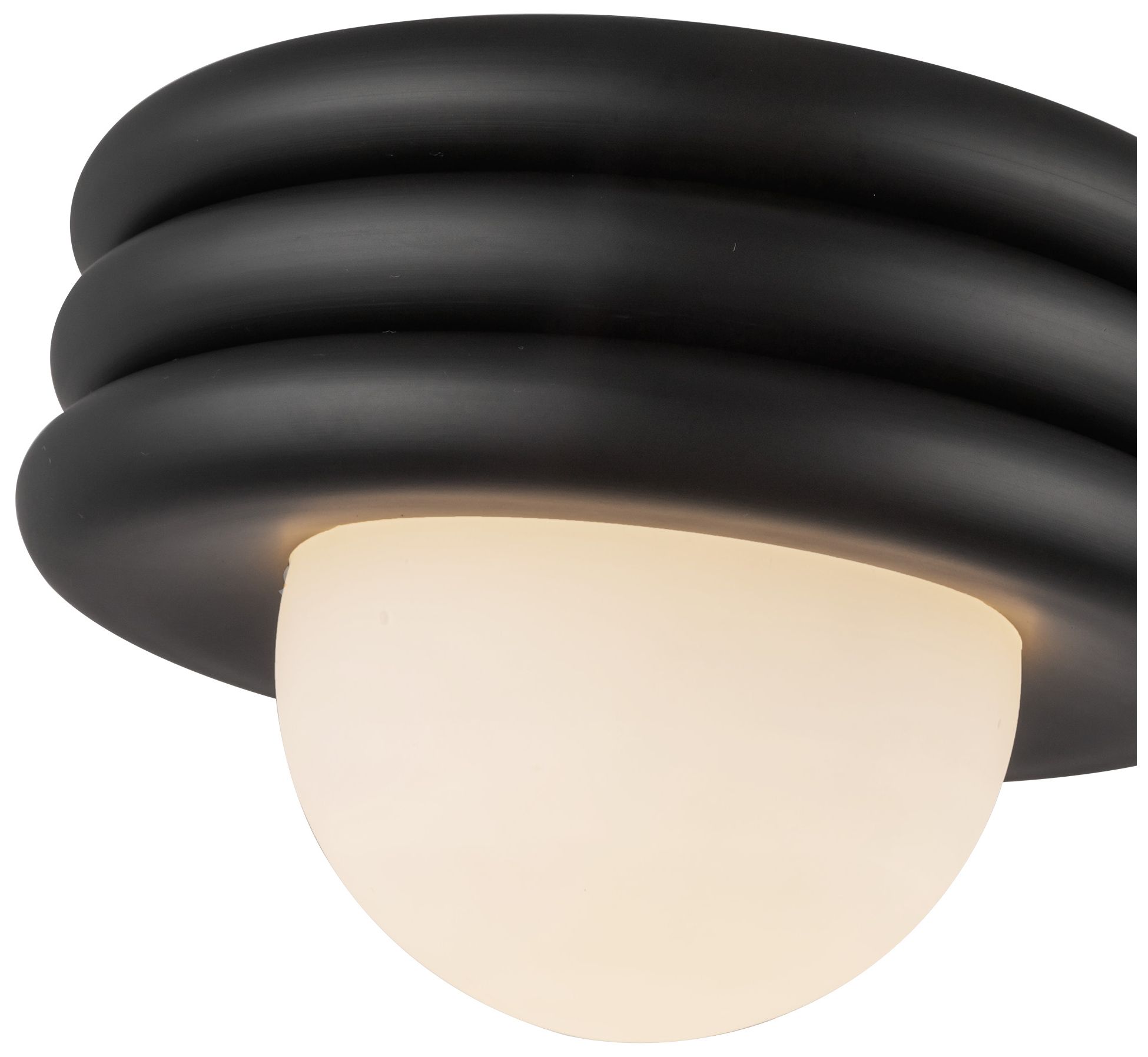 Image 4 Alora Mood Harvey E26 12-in Matte Black Semi-Flush Mount more views