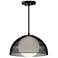 Alora Mood Haven E26 12-in Matte Black/Opal Matte Glass Pendant