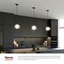 3_Alora Mood Haven E26 12-in Matte Black/Opal Matte Glass Pendant more views
