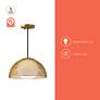 4_Alora Mood Haven E26 12-in Matte Black/Opal Matte Glass Pendant more views