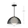 6_Alora Mood Haven E26 12-in Matte Black/Opal Matte Glass Pendant more views