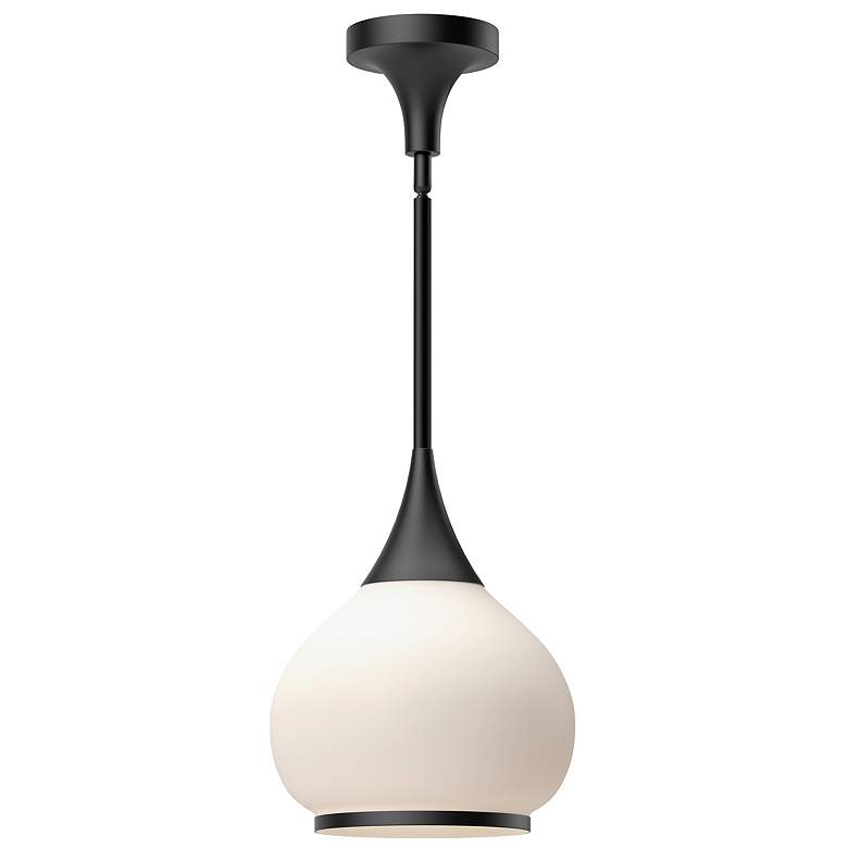 Image 2 Alora Mood Hazel E26 10-in Matte Black/Opal Matte Glass Pendant