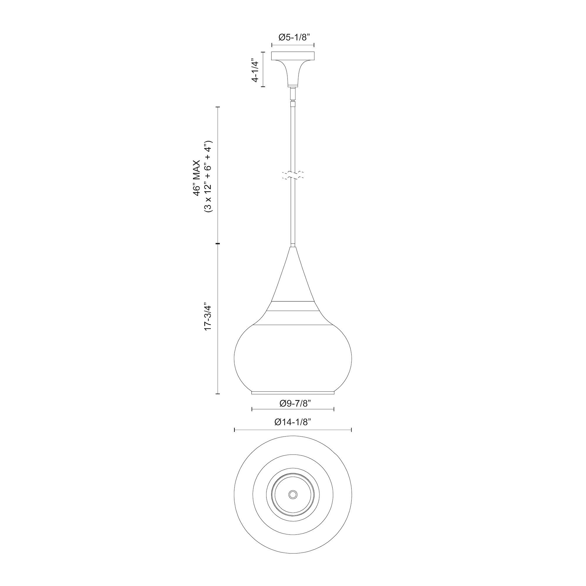 Image 5 Alora Mood Hazel E26 14-in Clear Glass/Matte Black Pendant more views