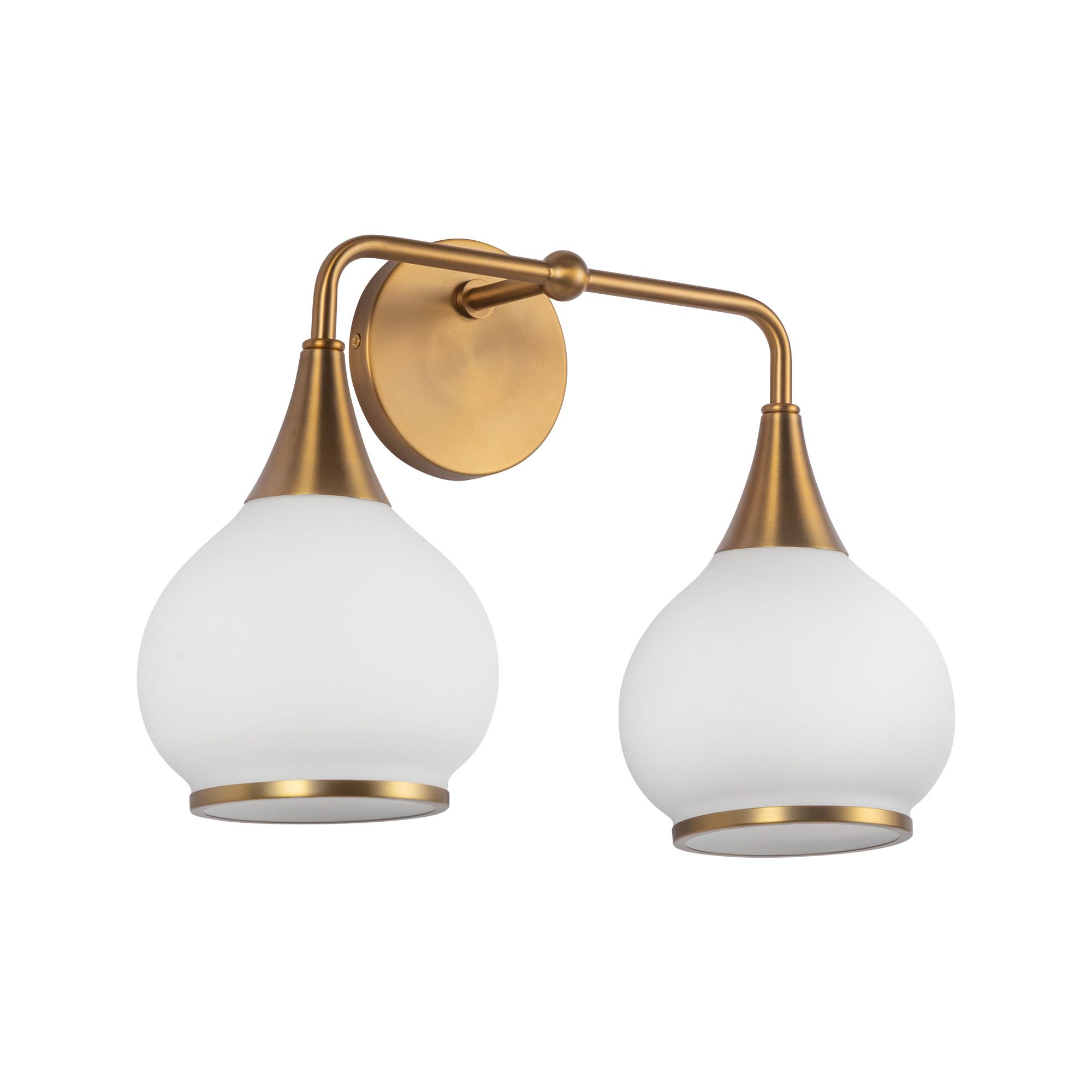 Image 3 Alora Mood Hazel E26 17-in Aged Gold/Opal Matte Glass Vanity Light more views