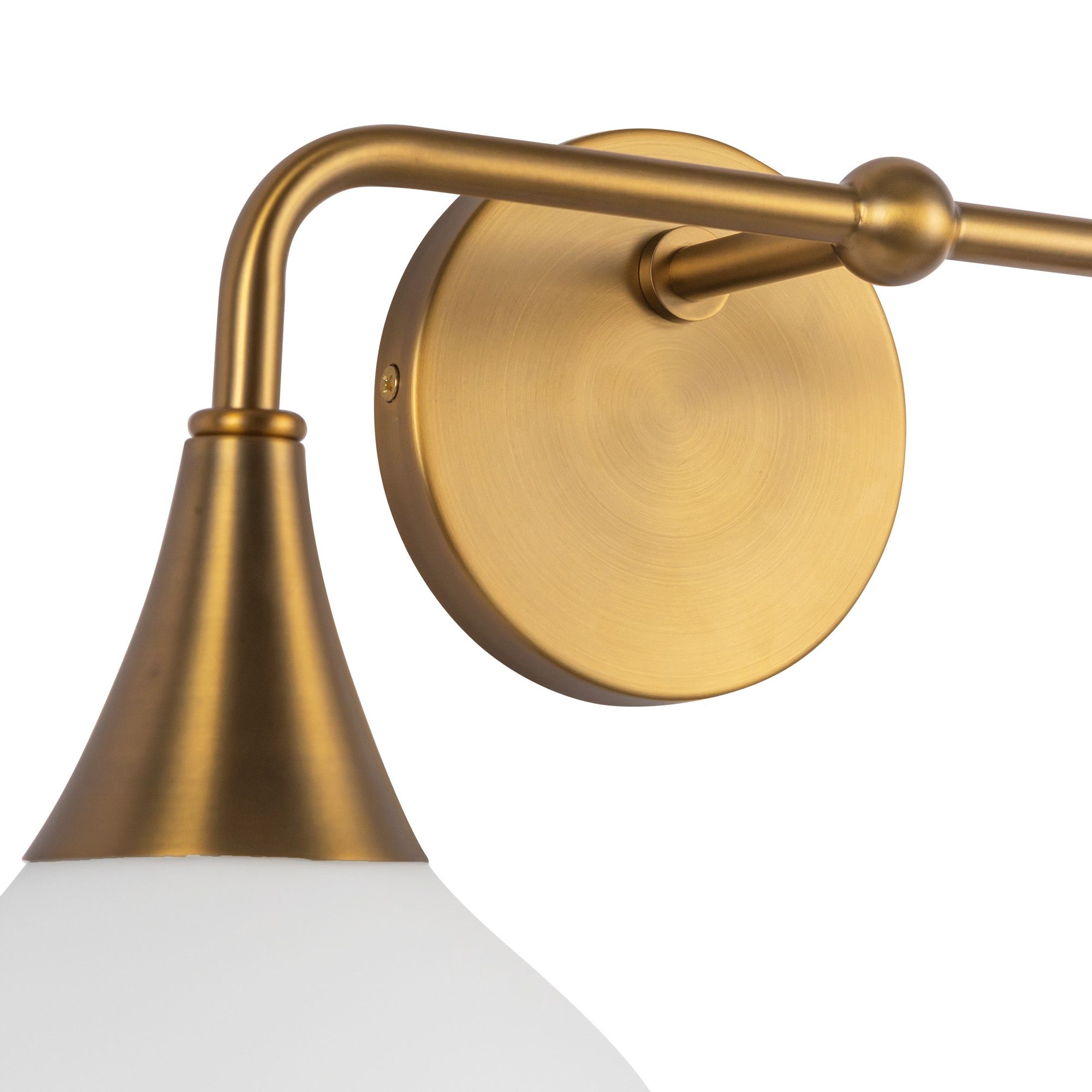 Image 5 Alora Mood Hazel E26 17-in Aged Gold/Opal Matte Glass Vanity Light more views