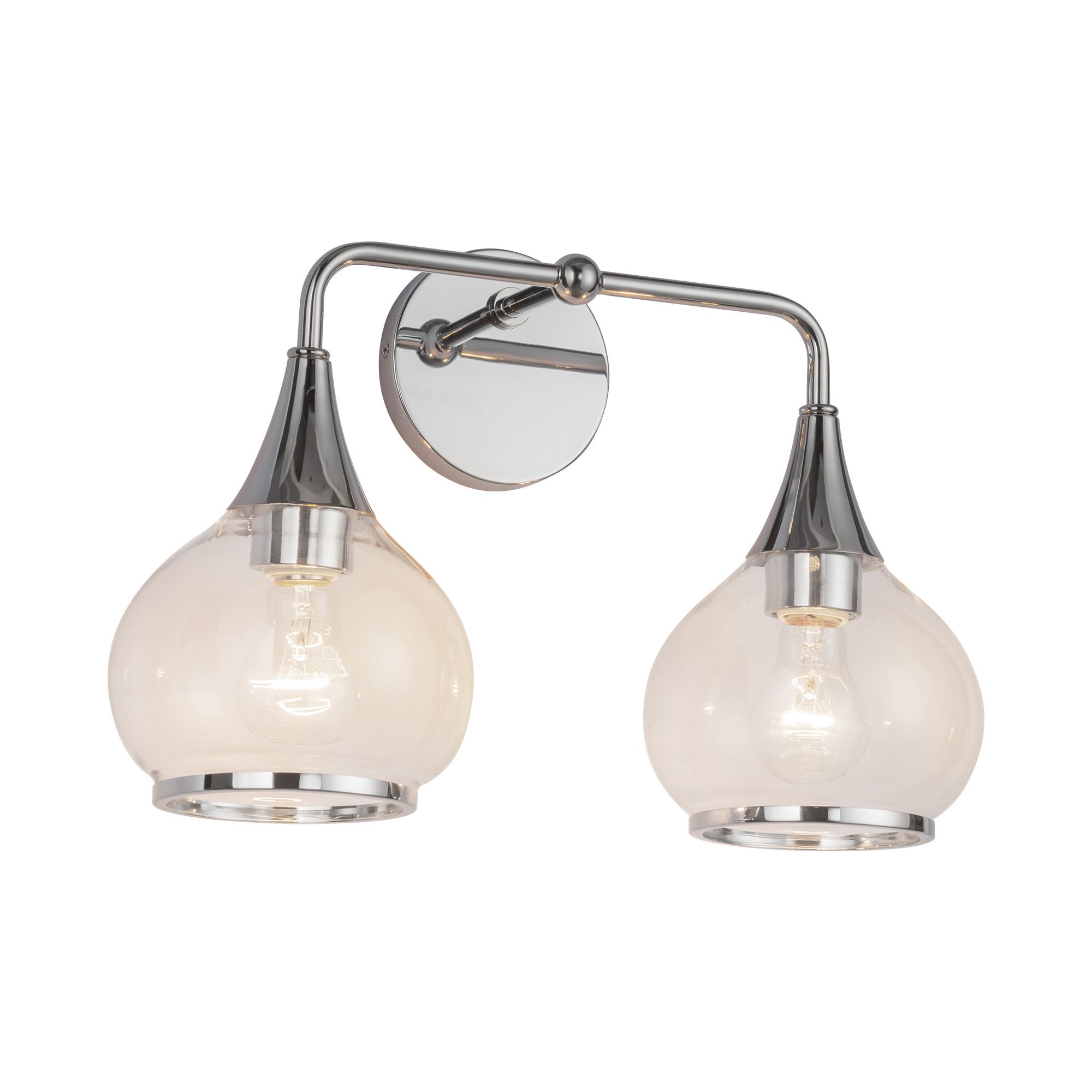 Image 2 Alora Mood Hazel E26 17-in Chrome/Clear Glass Vanity Light more views