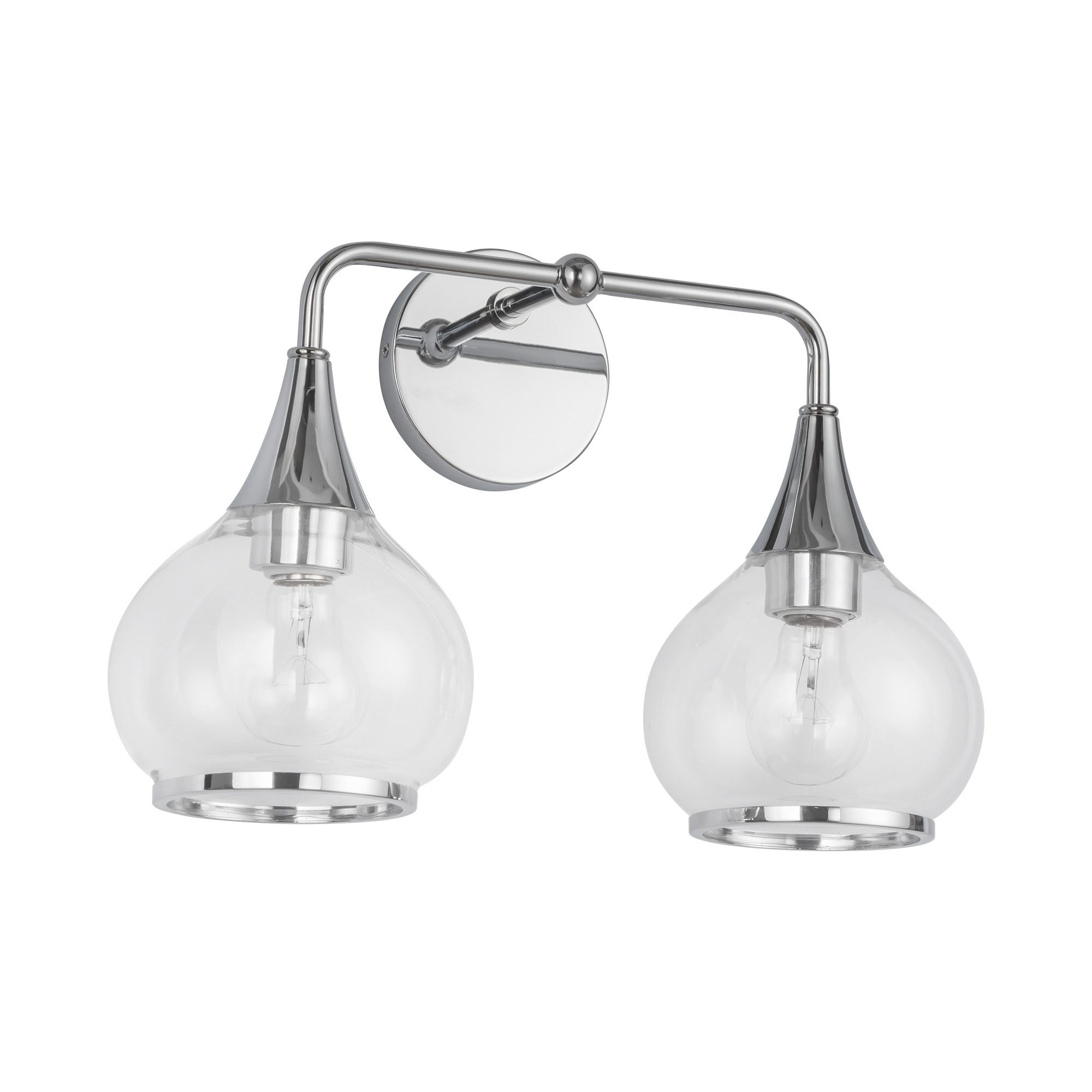Image 3 Alora Mood Hazel E26 17-in Chrome/Clear Glass Vanity Light more views