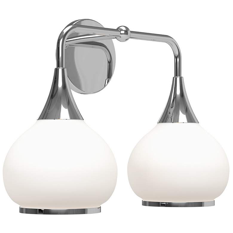 Image 1 Alora Mood Hazel E26 17-in Chrome/Opal Matte Glass Vanity Light