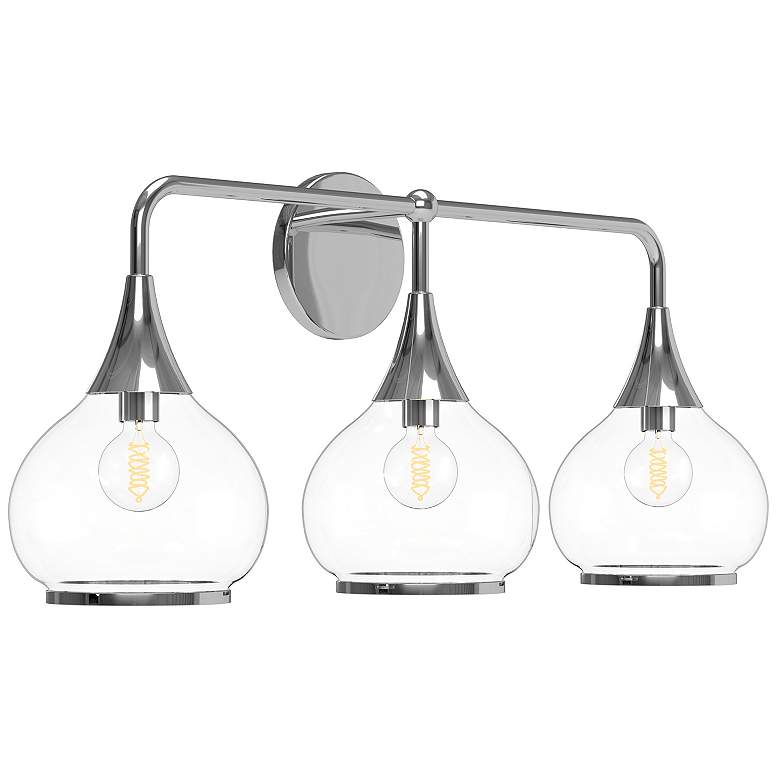 Image 1 Alora Mood Hazel E26 26-in Chrome/Clear Glass Vanity Light