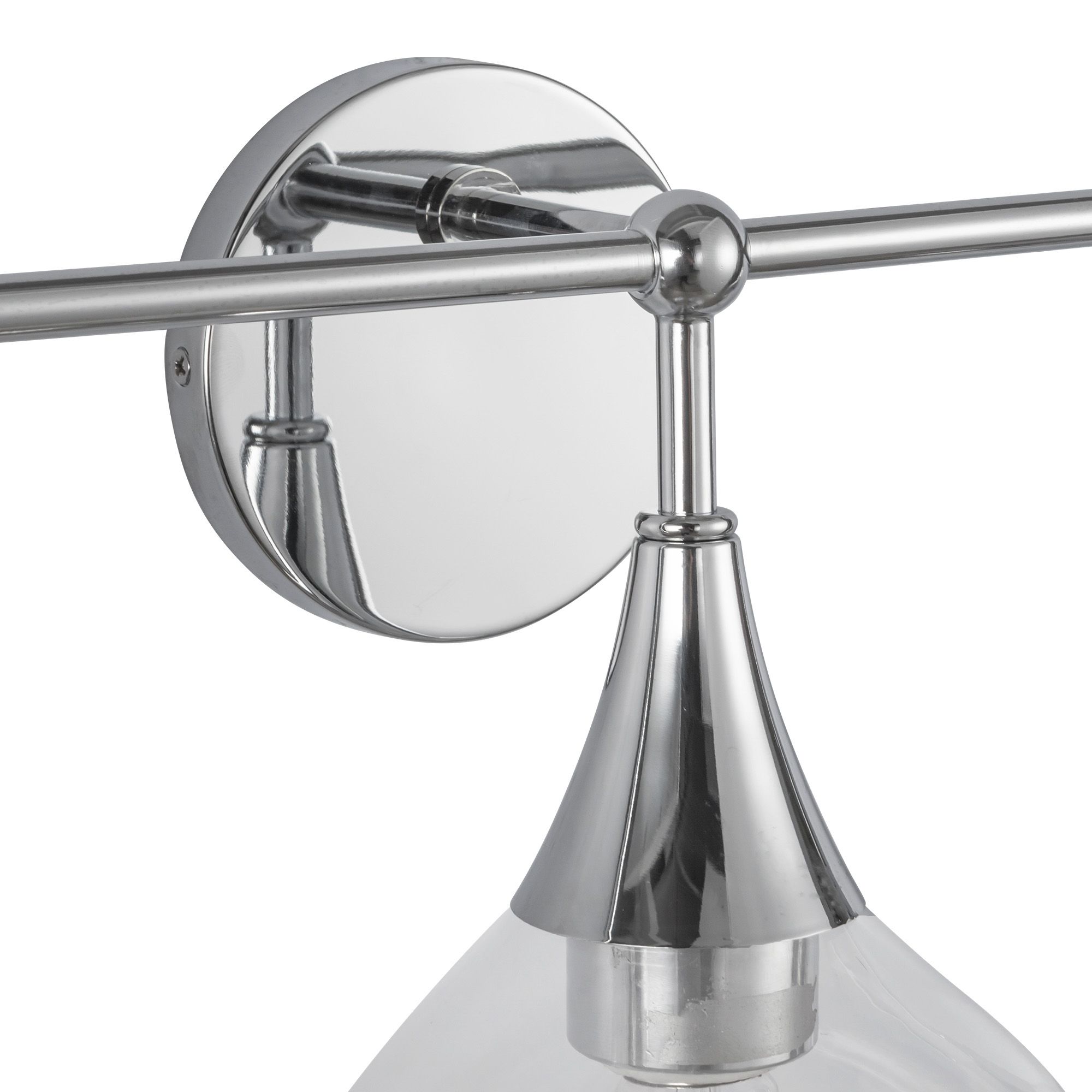 Image 6 Alora Mood Hazel E26 26-in Chrome/Clear Glass Vanity Light more views
