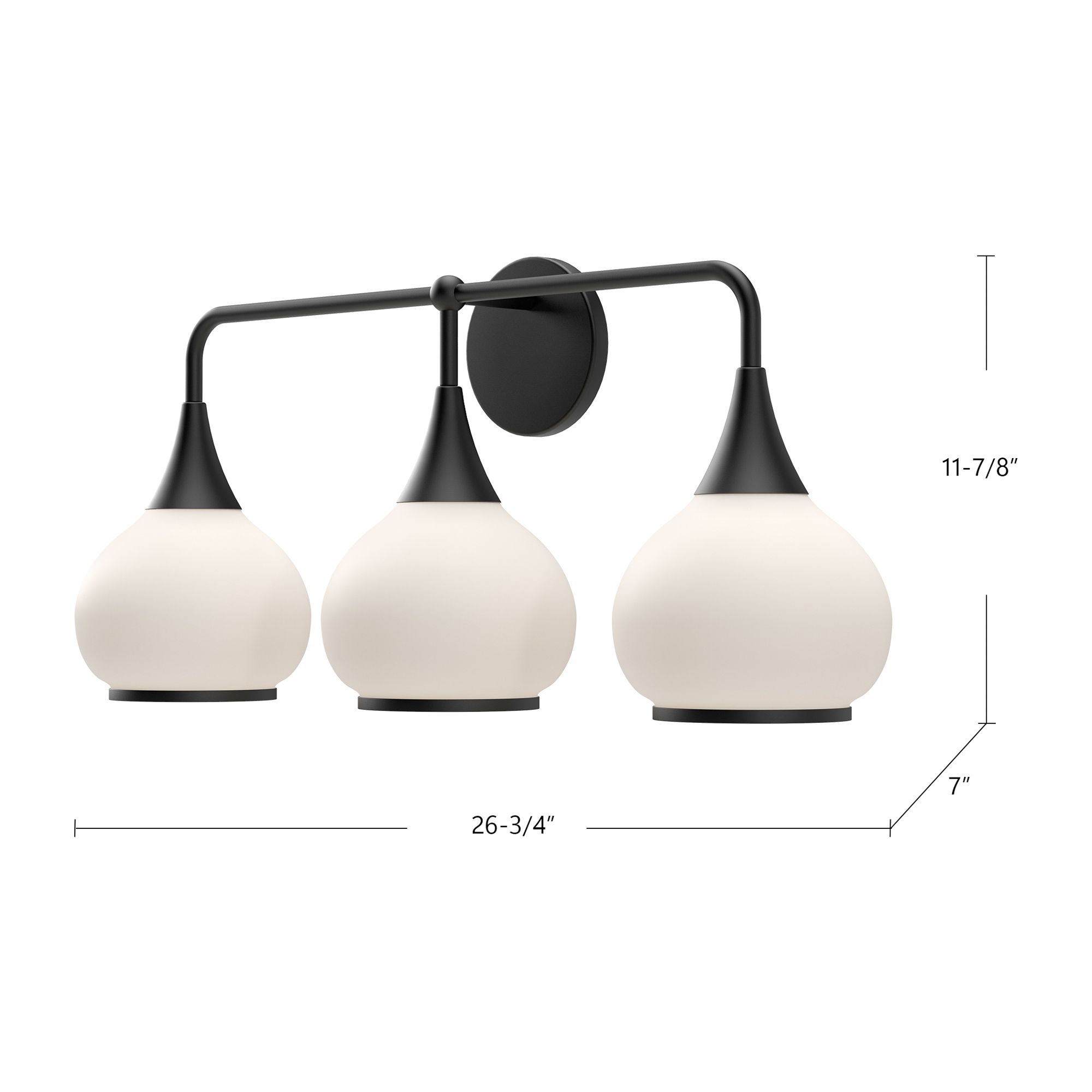 Alora Mood Hazel E26 26-in Chrome/Clear Glass Vanity Light