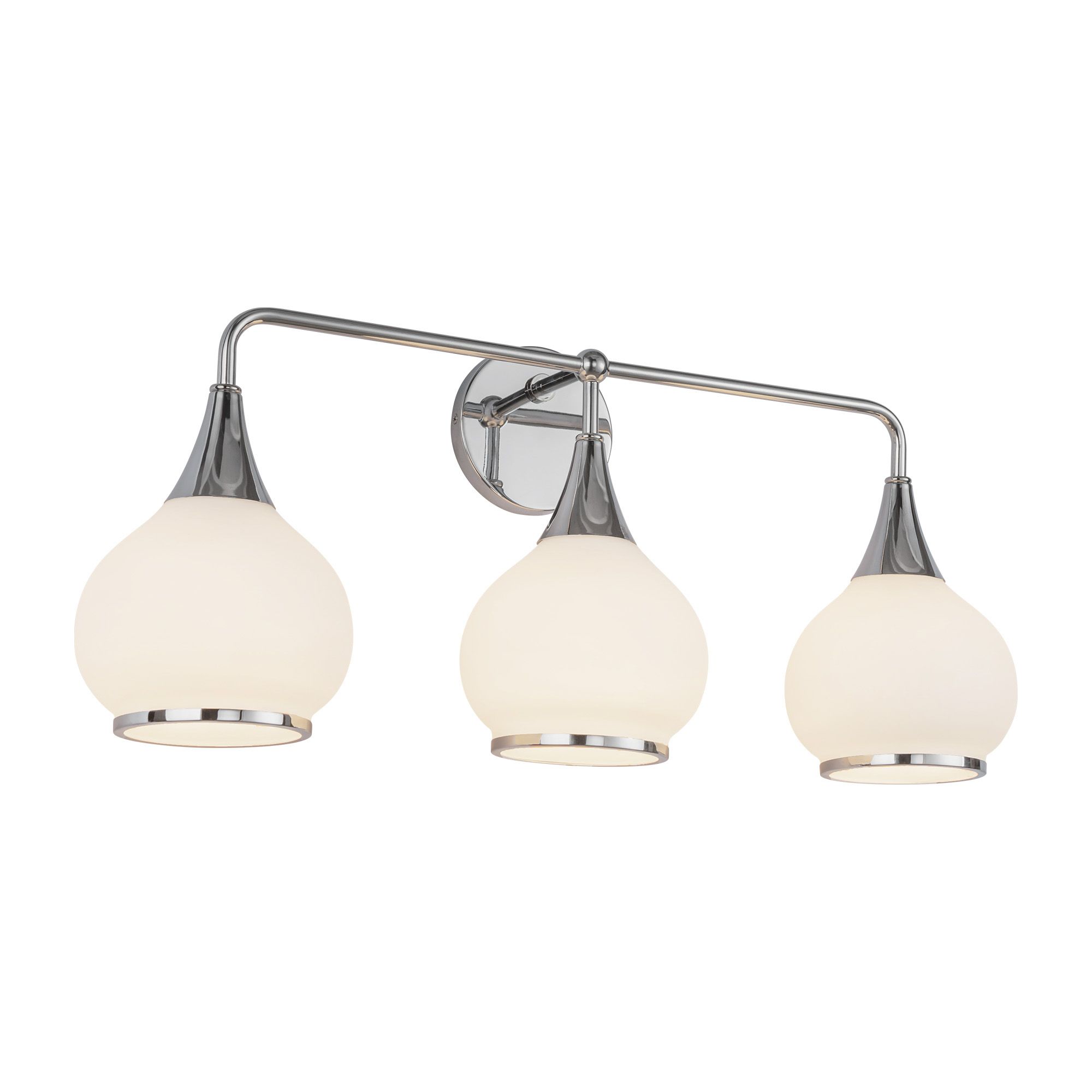 Image 3 Alora Mood Hazel E26 26-in Chrome/Opal Matte Glass Vanity Light more views