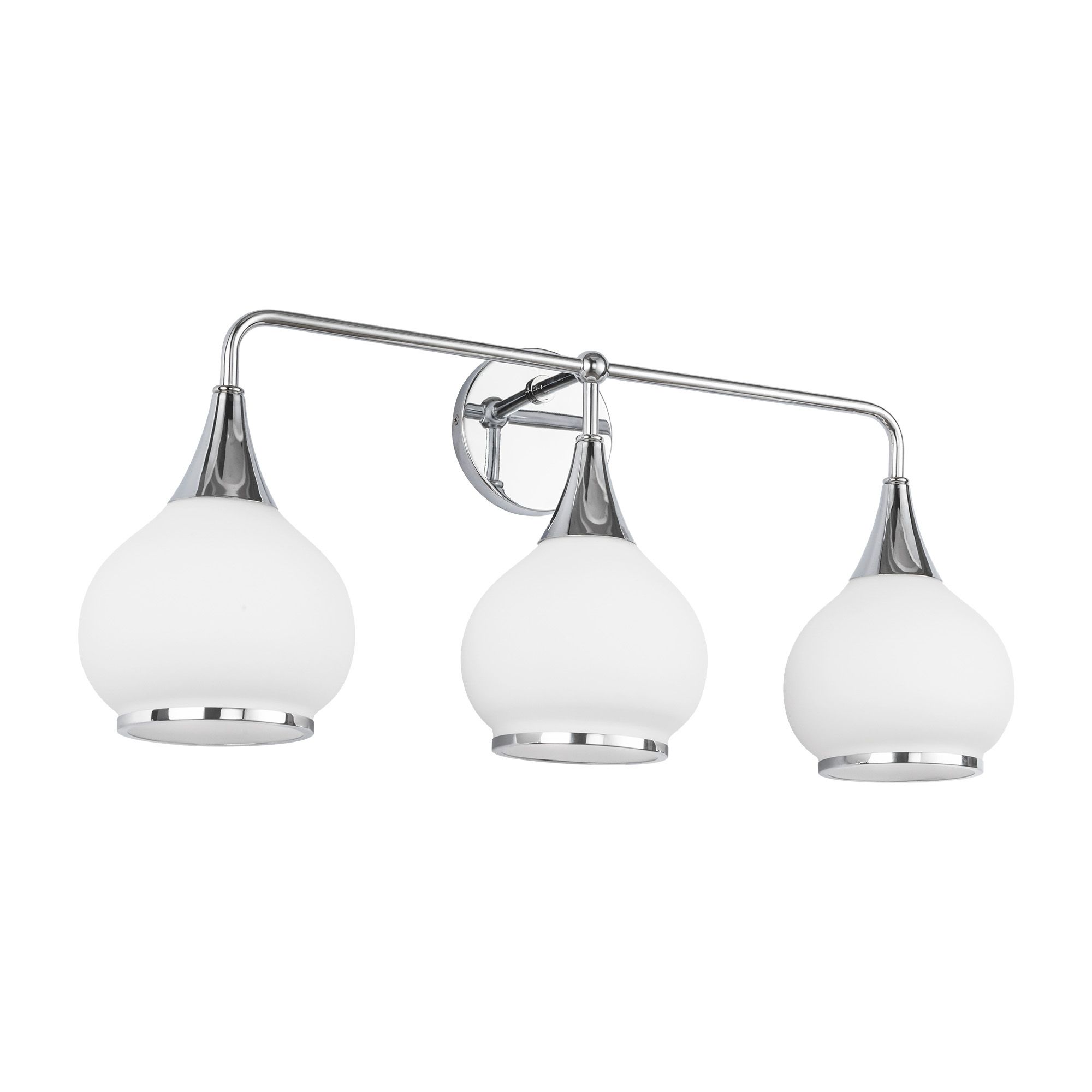 Image 4 Alora Mood Hazel E26 26-in Chrome/Opal Matte Glass Vanity Light more views