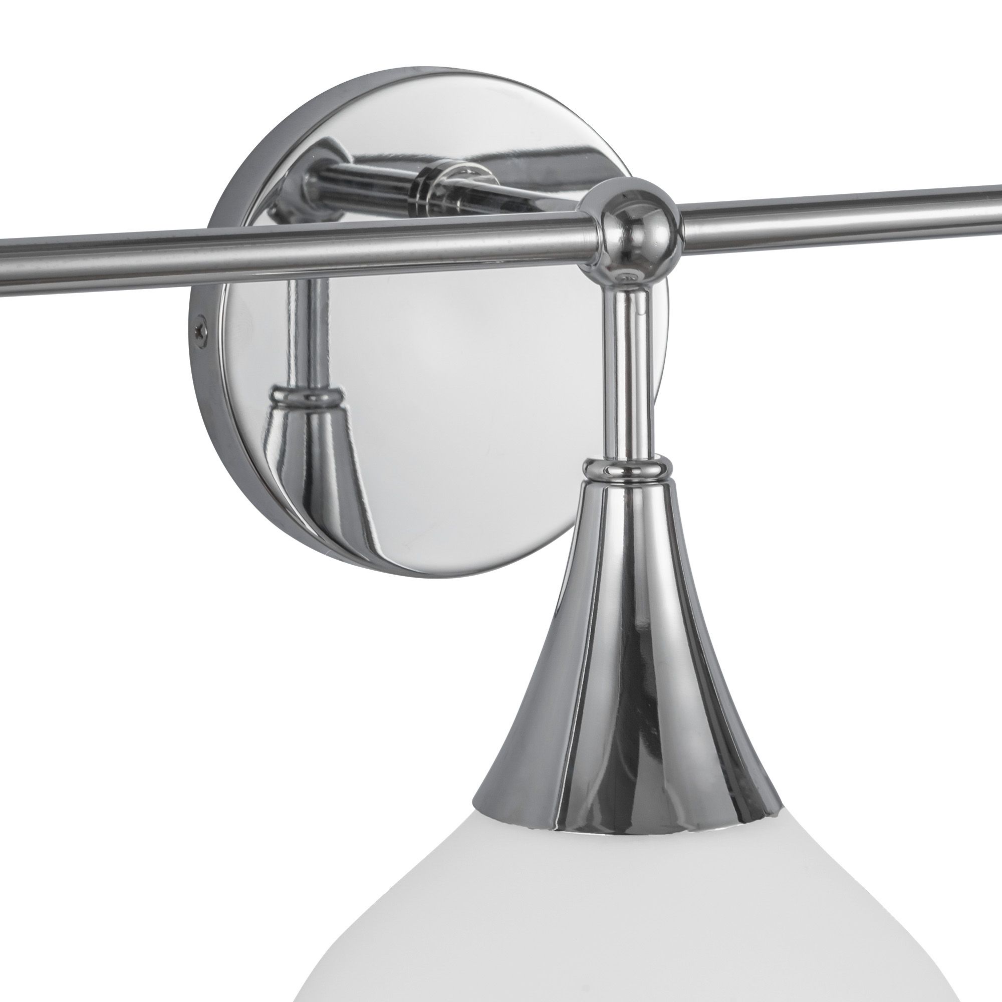 Image 6 Alora Mood Hazel E26 26-in Chrome/Opal Matte Glass Vanity Light more views
