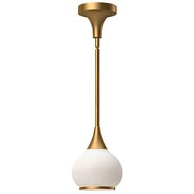 Image1 of Alora Mood Hazel E26 6-in Aged Gold/Opal Matte Glass Pendant