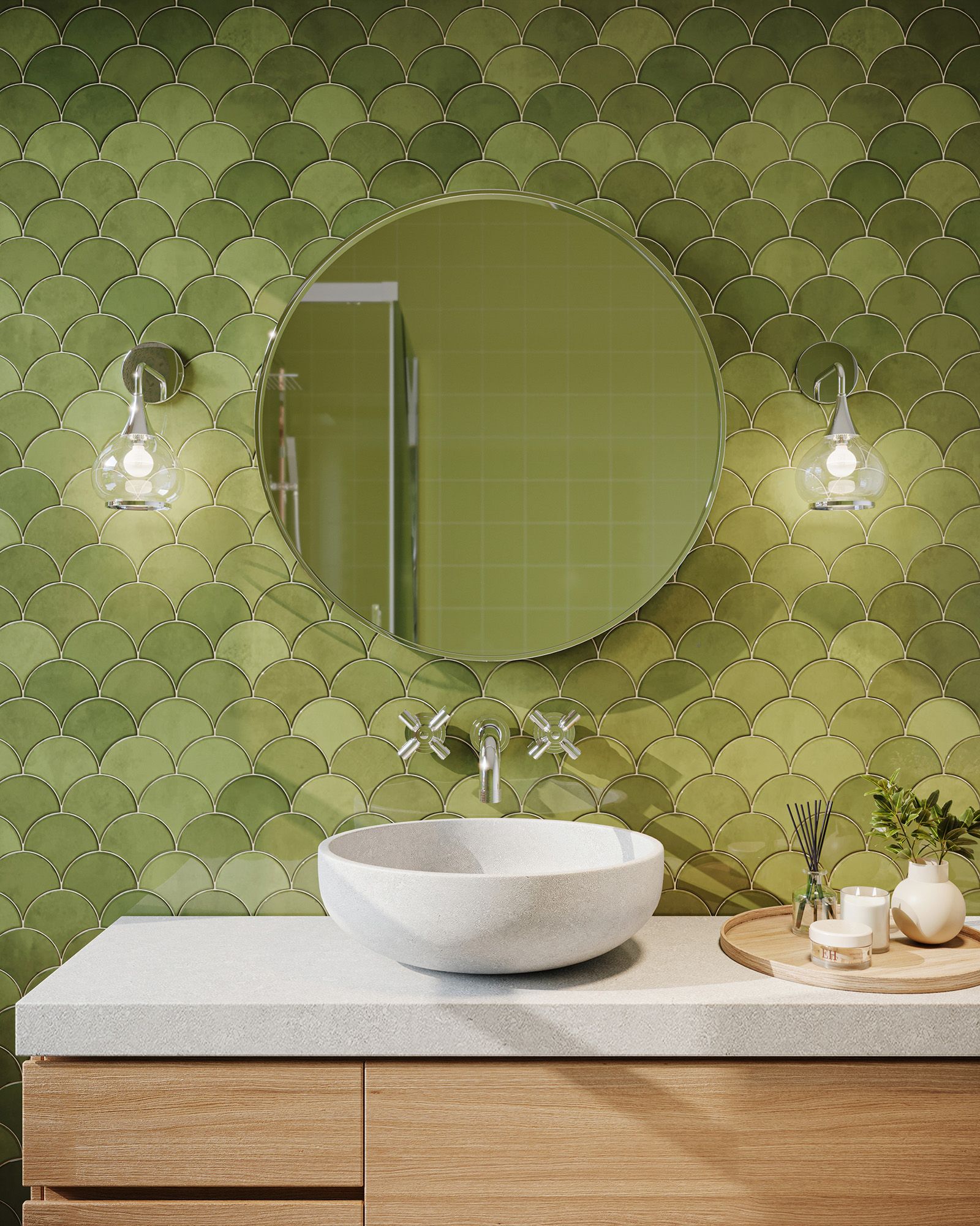 Image 2 Alora Mood Hazel E26 6-in Chrome/Clear Glass Wall Vanity more views