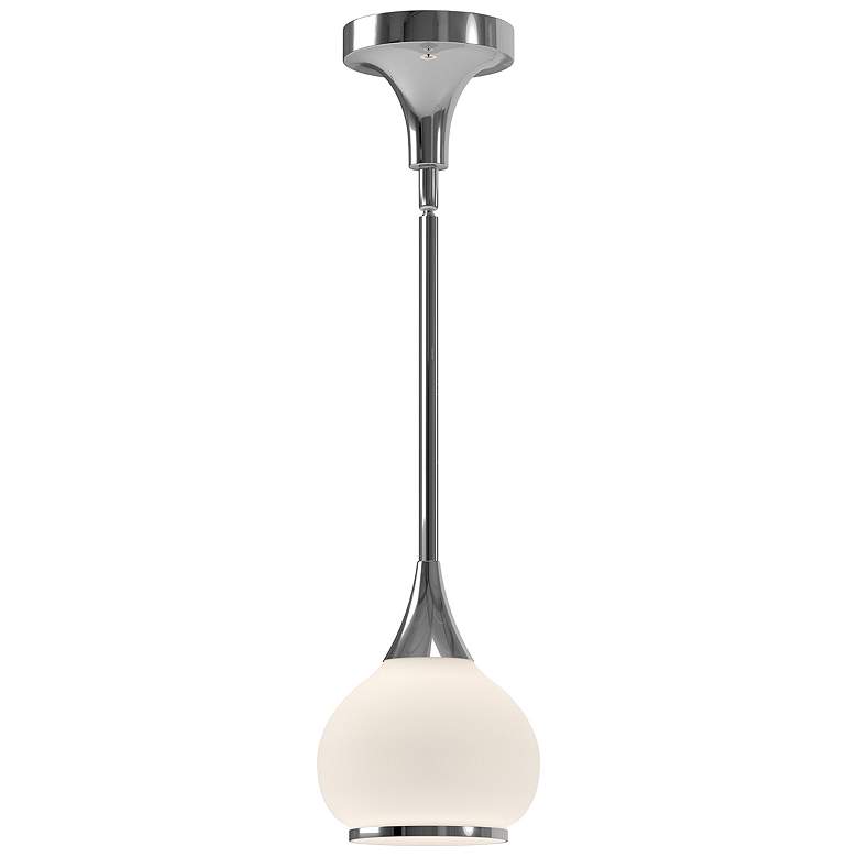 Image 1 Alora Mood Hazel E26 6-in Chrome/Opal Matte Glass Pendant