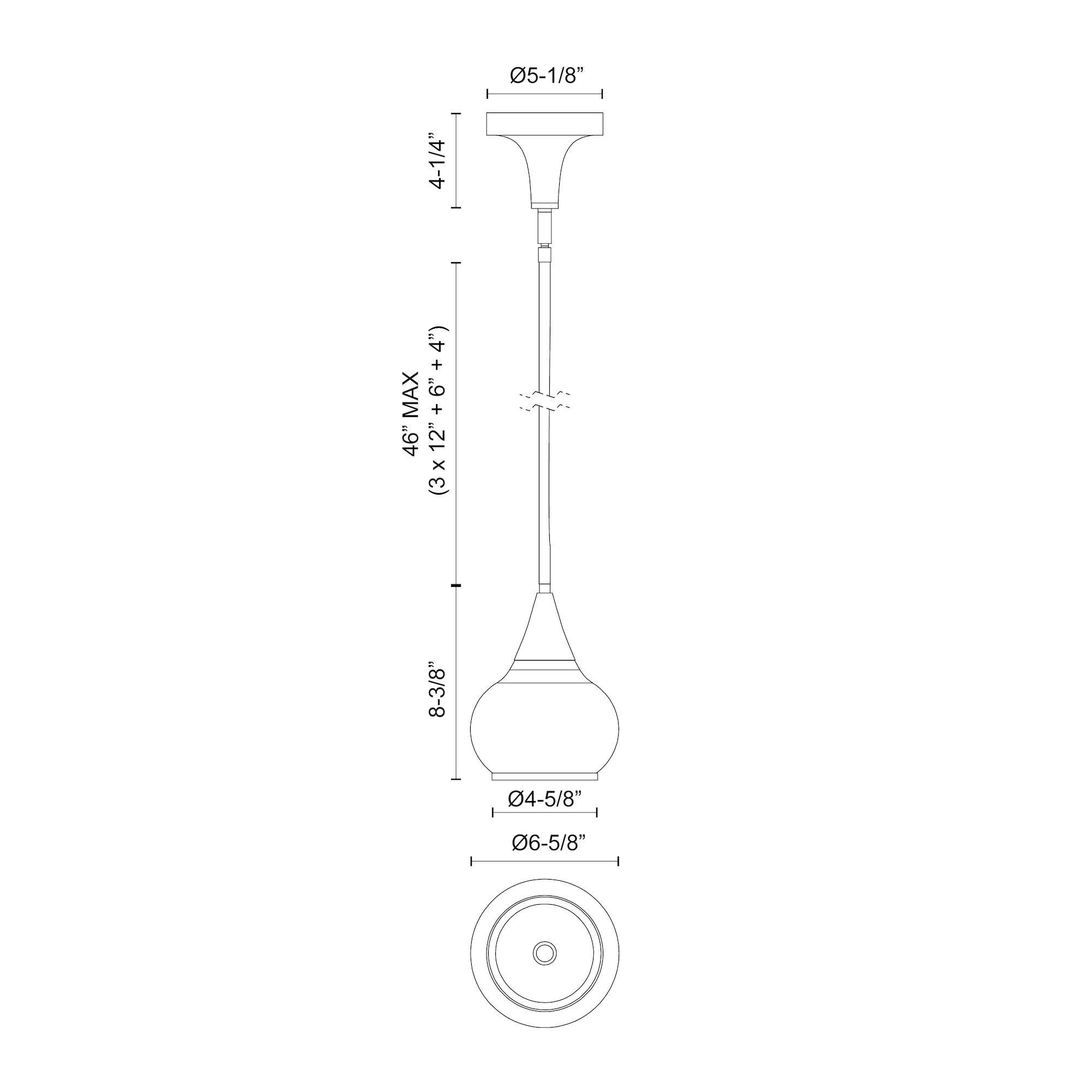 Image 5 Alora Mood Hazel E26 6-in Clear Glass/Matte Black Pendant more views