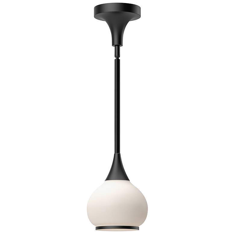 Image 1 Alora Mood Hazel E26 6-in Matte Black/Opal Matte Glass Pendant