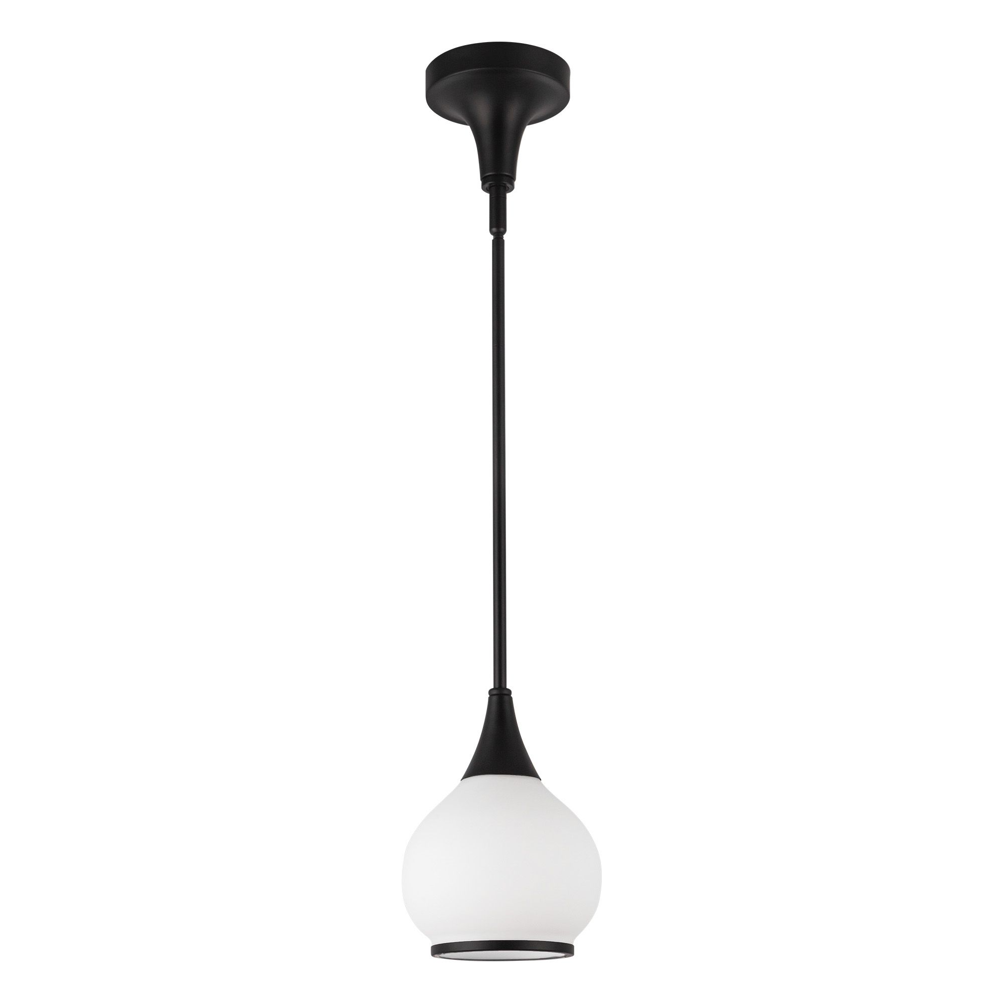 Image 5 Alora Mood Hazel E26 6-in Matte Black/Opal Matte Glass Pendant more views