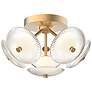 2_Alora Mood Hera LED 16-in Brushed Gold/Clear Ribbed Glass Flush Mount
