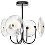 2_Alora Mood Hera LED 21-in Matte Black/Clear Ribbed Glass Pendant