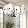 1_Alora Mood Hera LED 21-in Matte Black/Clear Ribbed Glass Pendant