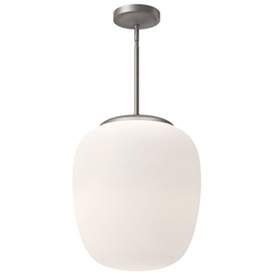 Image1 of Alora Mood Holden E26 14-in Brushed Nickel/Opal Matte Glass Pendant